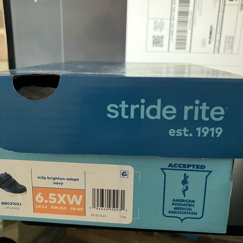Stride Rite Adapt m2p Brighton style Navy Kids toddler sneakers Shoes 6.5XW 6.5